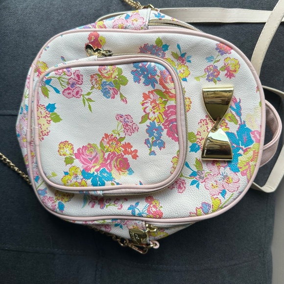 Betsey Johnson floral print Mini Backpack. - Picture 6 of 16